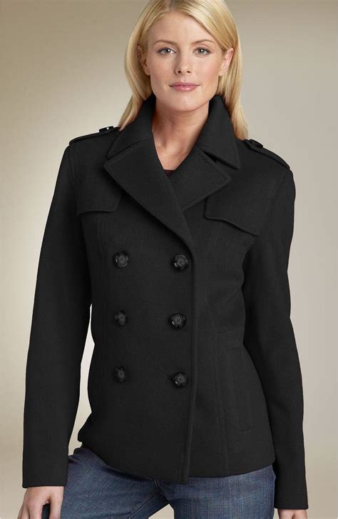 women michael kors peacoat|wool melton peacoat Michael Kors.